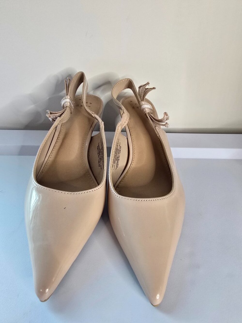 Target - A New Day Milan Slingback Kitten Pumps - Two Pairs - Tan & Black Lace - Picture 2 of 13